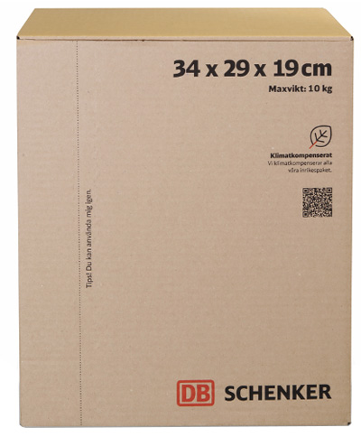 DB schenkers emballage kartong 10 kilo